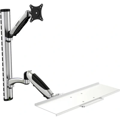 Afbeelding van SpeaKa Professional SP MM 730 Monitor wandbeugel 1 voudig 43,2 cm (17) 81,3 (32) Zwart/zilver In hoogte verstelbaar, Kantelbaar en zwenkbaar, Draaibaar