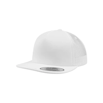 Afbeelding van Flexfit Uniseks trucker van schuimrubber met witte neus, Wit.