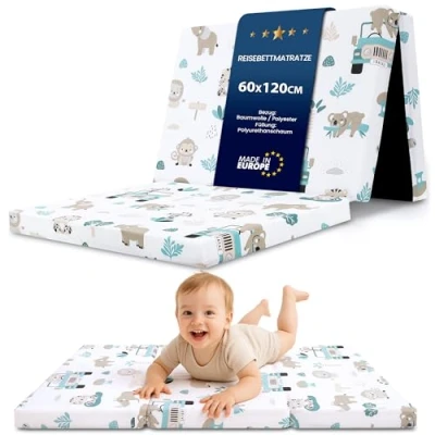 Afbeelding van reisbed matras 60x120 cm opvouwbaar dikke opvouwbare voor baby vouwmatras kinderen Afrika