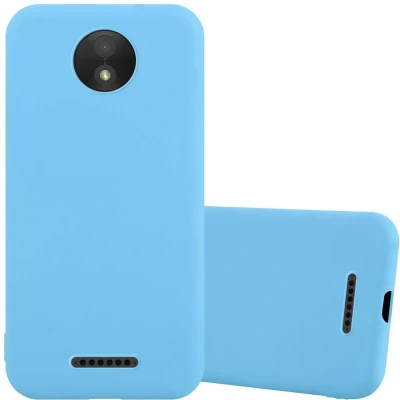 Afbeelding van Cadorabo Hoesje geschikt voor Motorola MOTO C in CANDY BLAUW Beschermhoes gemaakt van flexibel TPU silicone Case Cover