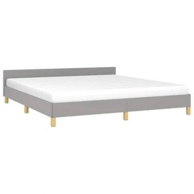 Image de vidaXL Cadre de lit sans matelas gris clair 180x200 cm tissu3120532