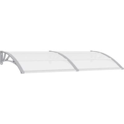 Afbeelding van Deurluifel 200x80 cm PC grijs en transparant