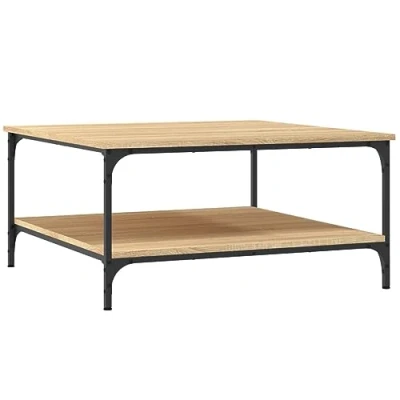 Image de vidaXL Table basse chêne sonoma 80x80x40 cm bois d&#039;ingénierie832839
