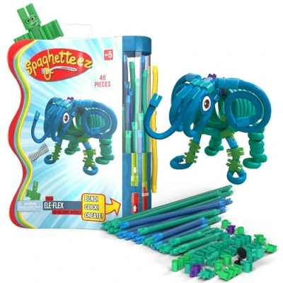 Afbeelding van Spaghetteez Ele Flex Flexibele Bouwstaafjes Speelgoed 5,6,7,8 Jaar Jongens en Meisjes Constructie Montessori Educatief