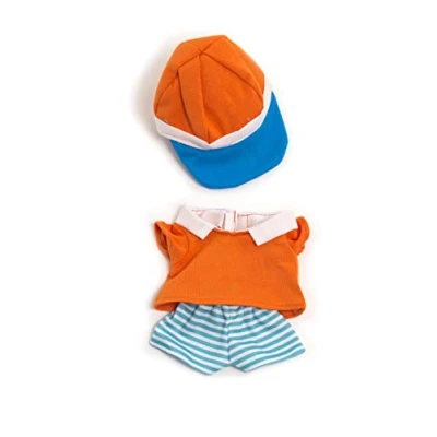 Afbeelding van Miniland 31681 poppenkleding, oranje, wit, blauw, 21cm
