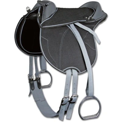Afbeelding van Waldhausen Zadel Kids Compleet Zwart/Grijs 15 inch