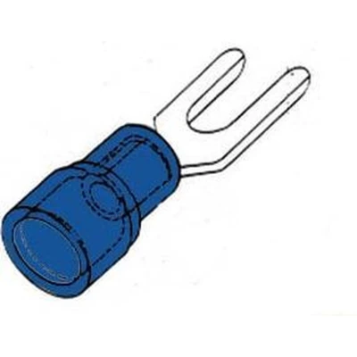 Afbeelding van Blauwe kabelschoen 6.4 mm