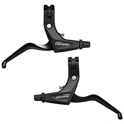 Afbeelding van SHIMANO Deore bl t611 Remhendels voor V Brake met drie vingers zwart linkerhand
