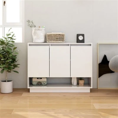 Afbeelding van vidaXL Dressoir 97x31x75 cm bewerkt hout wit