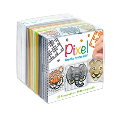 Afbeelding van Pixelhobby Pixel Create it yourself kubus setje safari dieren