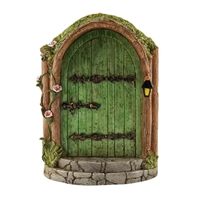 Afbeelding van Yiwaso Miniatuur feeëndeur Voor bomen Houten Boomdecoratie Fairy Garden voordeur Elfen Elfendeur Tuindecoratie Boombeelden