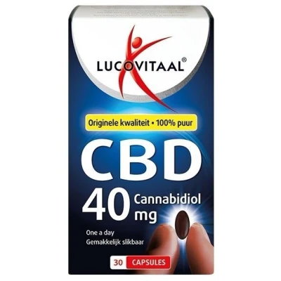 Afbeelding van Lucovitaal Voedingssupplementen CBD 40mg Cannabidiol Capsules