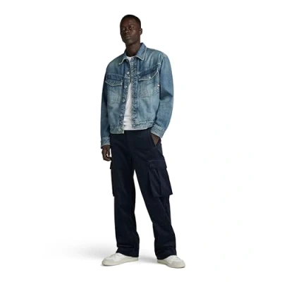 Image de G STAR RAW Pantalon cargo droit Renato pour homme, Bleu (Salute D23634 d405 c742), 28W / 30L