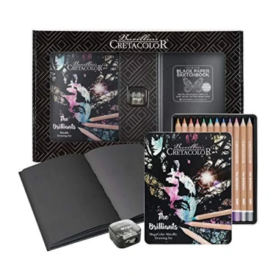 Afbeelding van Cretacolor Mega Kleurpotloden Metallic &amp; Black Set