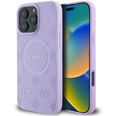 Afbeelding van Guess GUHMP16XPSAPSMEU iPhone 16 Pro Max 6,9&quot; paars/paars hardcase Saffiano Peony Classic Logo MagSafe