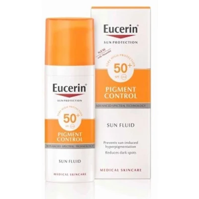 Afbeelding van Eucerin Sun Protection Fluid Pigment Control SPF50 Zonnebrand 50 ml