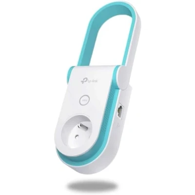 Afbeelding van TP Link wifi repeater, draadloze versterker AC1200 Mbps, ethernetpoort, tot 120 m², verhoogt de klem, met geïntegreerd stopcontact, compatibel alle internetboxen, RE365(FR)