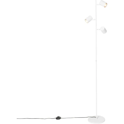 Afbeelding van QAZQA Moderne vloerlamp wit 3 lichts Jeana