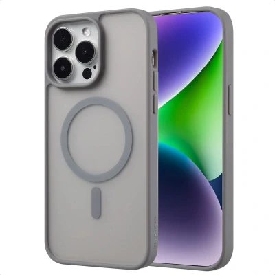 Afbeelding van imoshion Hoesje Geschikt voor iPhone 14 Pro Max Color Guard Backcover MagSafe Grijs