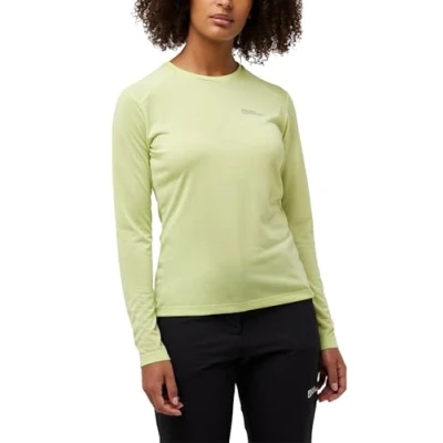 Afbeelding van Jack Wolfskin Vonnan Longsleeve, Dames, Maat: Small, Cool matcha