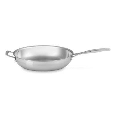 Afbeelding van Le Creuset koekenpan met Hulphandvat Rond 30cm RVS