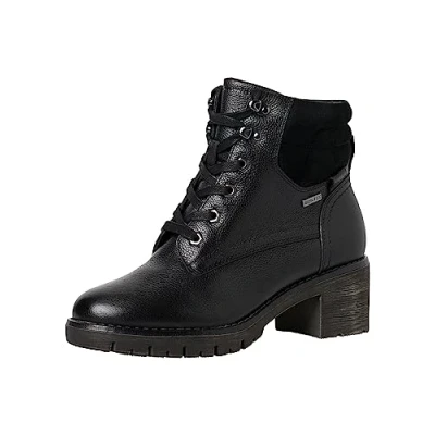 Afbeelding van Tamaris Comfort Veterboots, Dames, Maat: 40, Black Leer