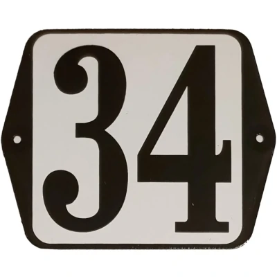 Afbeelding van Huisnummer standaard nummer 34 Warentuin Mix