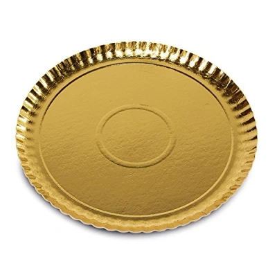 Afbeelding van Guardini, Monouso, 3 wegwerpdienbladen Ø 31 cm, karton, kleur goud