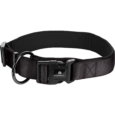 Afbeelding van Hond Halsband Abbi Zwart XXXL 65 70cm 38mm