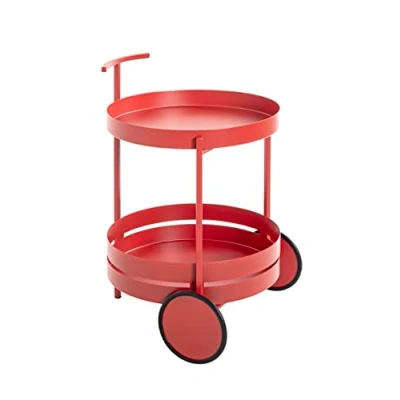 Afbeelding van HAKU Möbel dessert, metaal, rood, Ø 42 x H 62 cm