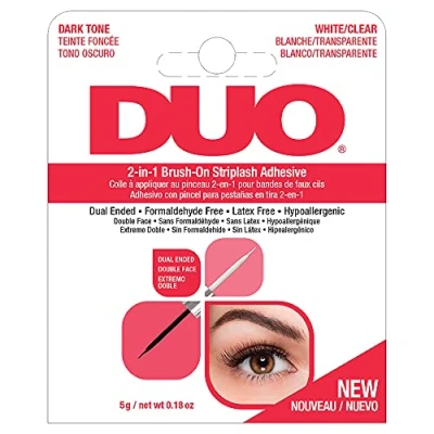 Afbeelding van DUO 2IN1 Brush ON Adhesive Kunstwimpers, Dames, Maat: 5 g, Clear/dark