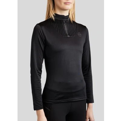 Image de Montar Chemise MoRosie Pintucks Crystals Longues Manches Marin foncé