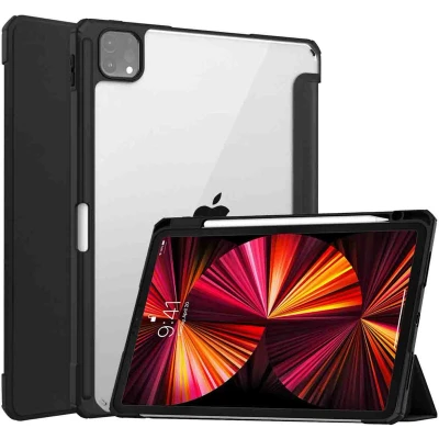 Afbeelding van iMoshion Tablet Hoes Geschikt voor iPad Pro 11 (2018) / (2020) (2021) (2022) Trifold Hardcase Bookcase Zwart