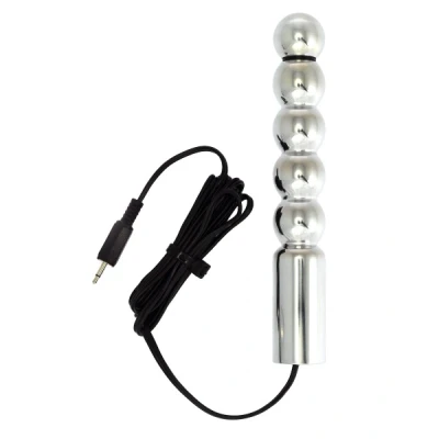 Afbeelding van Rimba Electro Play Sex Geribbelde dildo bullet 160 mm bi polair