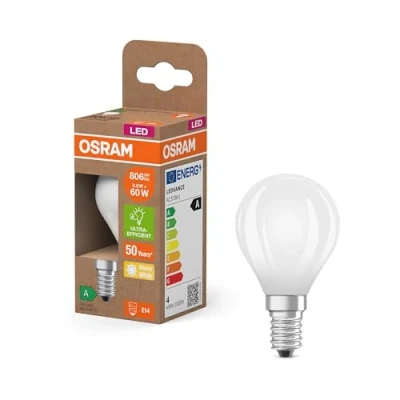 Afbeelding van OSRAM 4099854255816 LED lamp Energielabel A (A G) E14 Kogel 3.8 W = 60 Warmwit (Ø x h) 45 mm 1 stuk(s)