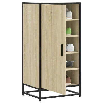 Afbeelding van Schoenenrek 48x38x97,5 cm bewerkt hout sonoma eikenkleurig