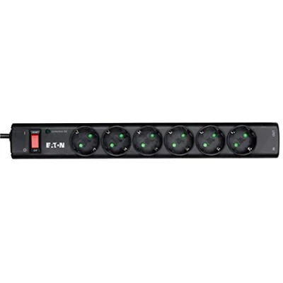 Image de Eaton Protection Strip PS6TD contre les surtensions CA 220 250 V 2500 Watt connecteurs de sortie : 6 noir