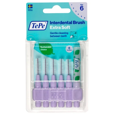 Afbeelding van 6x TePe Ragers Extra Zacht 1,1 mm Lichtlila 6 stuks