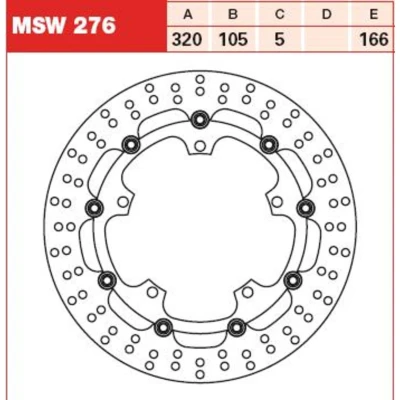 Afbeelding van Remschijf TRW MSW276, 1 Stuk