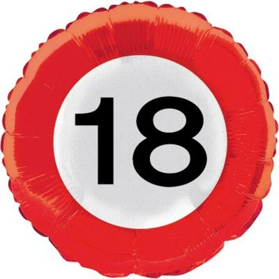 Image de Feuille de ballon 18 ans panneau signalisation