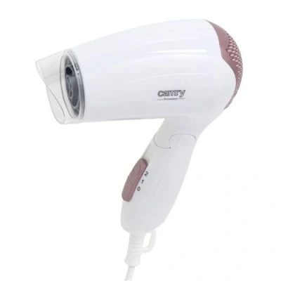 Image de Sèche cheveux de Voyage , Pliable, Compact, 2 Niveaux Puissance, Buse 360, Camry, CR2254, 1200, Blanc