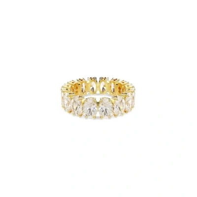 Afbeelding van Swarovski Bague Matrix, taille ovale, blanc, plaqué or