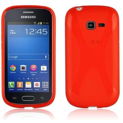 Afbeelding van Cadorabo Hoesje geschikt voor Samsung Galaxy TREND LITE in INFERNO ROOD Beschermhoes gemaakt van flexibel TPU silicone Case Cover