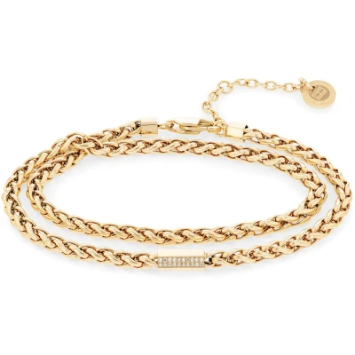Afbeelding van Tommy Hilfiger Snake Armband goldcoloured/white, Dames, Maat: One Size, Gold coloured/white