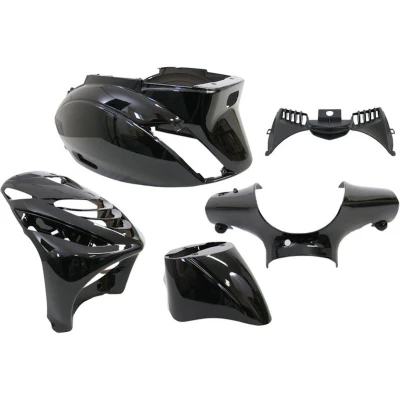 Afbeelding van Plaatset 5 delig Edge voor Piaggio Zip SP vanaf bouwjaar 2000 zwart metallic
