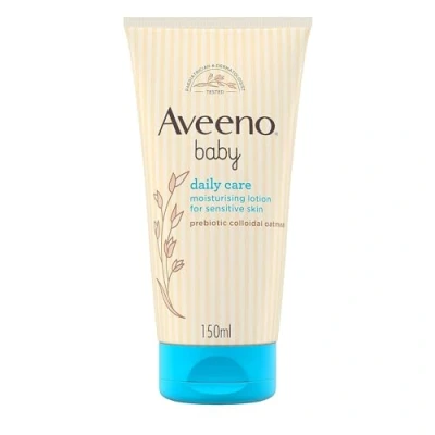 Image de Aveeno Baby lotion hydratante quotidienne (1 x 150 ml), crème apaisante pour bébé fournir une hydratation 24 heures adaptée aux nouveau nés et nourrissons, douce peaux sèches
