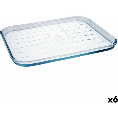Afbeelding van Oven Mould Pyrex Classic Vidrio Plat Transparant Glas 33 x 27 2 cm (6 Stuks)