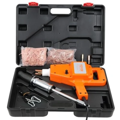 Image de VEVOR Tire Clou Carrosserie 800 VA Kit Débosselage 1600 A Soudeur de Goujons par Points Machine Réparation Bosses avec Accessoires Nombreux pour Voitures Camions Autos