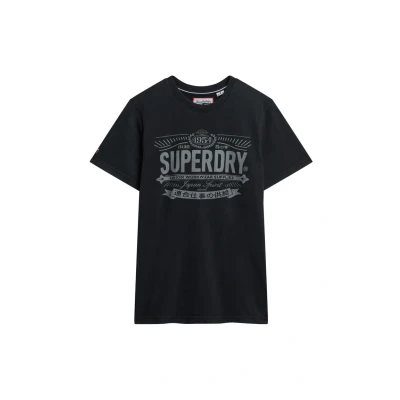 Afbeelding van Superdry Heritage Brand Tshirt print, Heren, Maat: Medium, Black