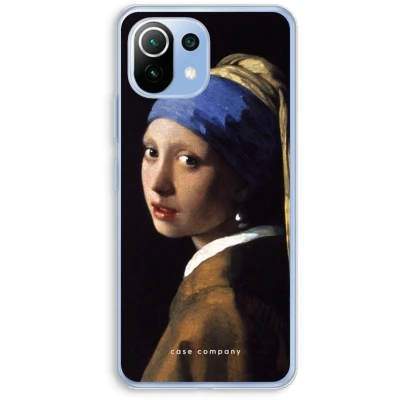 Afbeelding van Case Company® hoesje geschikt voor Xiaomi Mi 11 Lite The Pearl Earring Soft Cover Telefoonhoesje Bescherming aan alle Kanten en Schermrand
